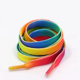 1 Pair Colorful Shoelaces Rainbow Gradient Print Flat Shoe laces Chromatic Colour Sneakers Shoelace 80CM/100CM/120CM BC-1