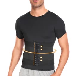 Men Body Shapers Abdomen Tight Fitting Short Sleeve Shirt Shaping Underwear Slimming Belly Tummy T-Shirt Male Modeling Corset