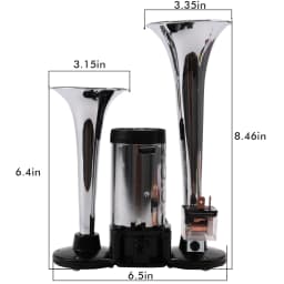 FARBIN 12V 120db Air Horn Double Tube Conjoined Pump Horn With Relay Compressor For Vehicle Truck Boat Motorcycle Accessory
