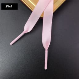 New 1Pair 1CM Width Satin Silk Ribbon Shoelaces 80/100/120/150CM Length Sneaker Sport Shoes Lace Adult Children's laces S2