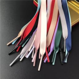 New 1Pair 1CM Width Satin Silk Ribbon Shoelaces 80/100/120/150CM Length Sneaker Sport Shoes Lace Adult Children's laces S2