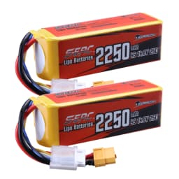 Sunpadow 4S Lipo Battery 2250mAh 14.8V 25C with XT60 Plug for RC Car Boat Model Racing Hobby 2pcs