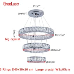 Crystal Chandeliers Luminaria Nordic Pendant Lamp Decorative Led Ceiling Lamps Hanging Light Fixture For Dining Room Bedroom