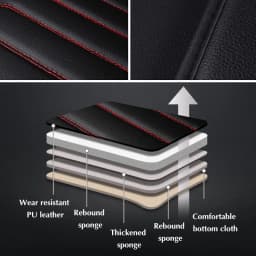 1PC Luxury PU Leather Front Car Seat Cover Cushion Protector Non-Slip Mat Waterproof for Lada VESTA for Ford for BMW