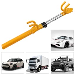 FARBIN Double Hook Locks Heavy Duty Double Anti Theft Wheel Car Lock Steering Wheel Lock Adjustable Length Safety Tool Accessory