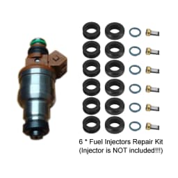 Areyourshop 6PCS Fuel Injectors Seal O-Ring Kit MD164888 Fit for Mitsubishi 3000GT INP-014 Car Accessories Part