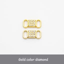 Luxury Rhinestone AF1 Shoe Charms Colorful Diamond Sneaker Shoe Decoration Fashion Shoelaces Metal Buckles Shoes Accesories 2Pcs