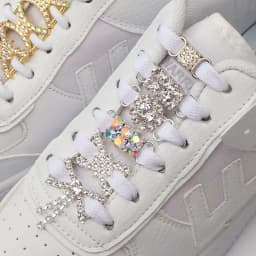 Luxury Rhinestone AF1 Shoe Charms Colorful Diamond Sneaker Shoe Decoration Fashion Shoelaces Metal Buckles Shoes Accesories 2Pcs