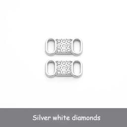 Luxury Rhinestone AF1 Shoe Charms Colorful Diamond Sneaker Shoe Decoration Fashion Shoelaces Metal Buckles Shoes Accesories 2Pcs