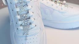Luxury Rhinestone AF1 Shoe Charms Colorful Diamond Sneaker Shoe Decoration Fashion Shoelaces Metal Buckles Shoes Accesories 2Pcs