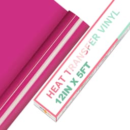 HTVRONT 12"X 5ft/30x152cm PVC Elastic Heat Transfer Vinyl for T-shirt DIY Decoration Craft Iron on HTV Roll For Cricut Maker