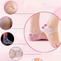 1Pair Heel Protector Protective Sleeve Heel Spur Pads for Relief Plantar Fasciitis Heel Pain Reduce Pressure on Heel