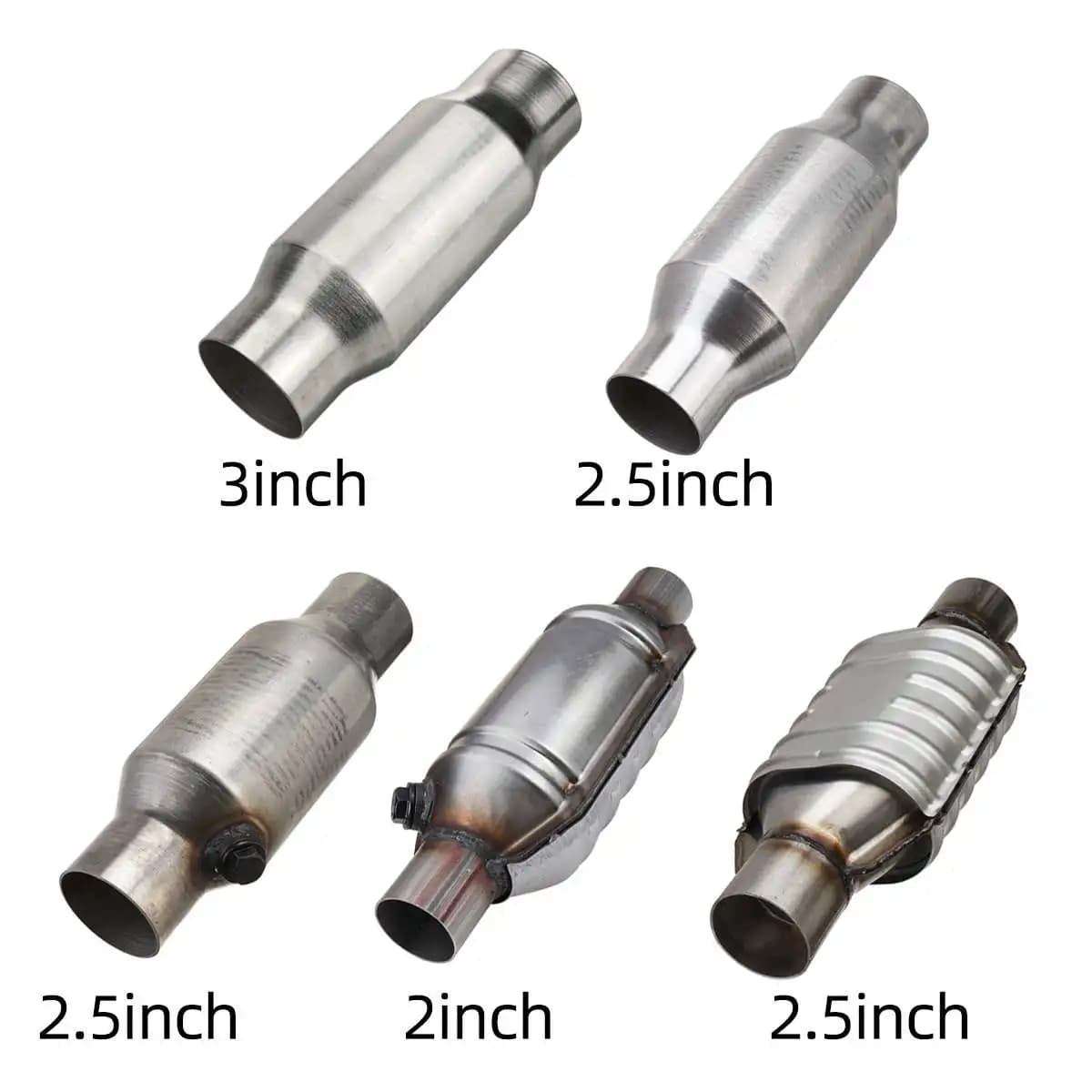 Universal 2" 2.5" 3" Car Catalytic Converter Stainless Steel Exhaust Catalytic Converter 400 Cell High Flow Performance