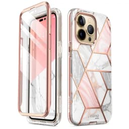 For iPhone 14 Pro Max Case 6.7 inch (2022) I-BLASON Cosmo Full-Body Glitter Marble Bumper Case with Built-in Screen Protector