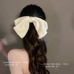 Three-layers Oversize Bow Hair Clip Satin Hairpin For Women Girl Ribbon Barrette Bow Solid Color Clip Headwear Hair Accessories
