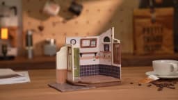 Rolife NO.17 Cafe 3D Puzzle DIY Miniature Dollhouse Kit Crafts Hobbies Amazing Gift for Women Children DG162