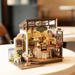 Rolife NO.17 Cafe 3D Puzzle DIY Miniature Dollhouse Kit Crafts Hobbies Amazing Gift for Women Children DG162