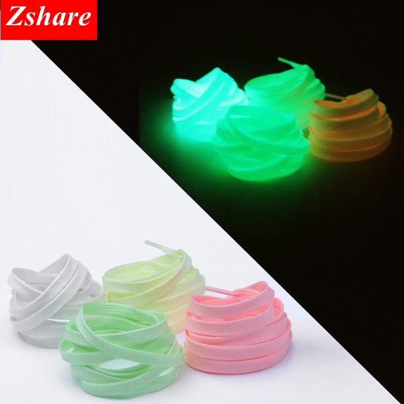 1Pair Luminous Shoelaces Flat Sneaker ShoeLace Kids Adult Fluorescent Shoe laces 80/100/120/140CM YG-1