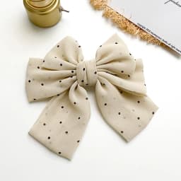 New Fashion Small Dot Floral Barrettes Bow For Women Grils Wild Sweet Three-layer Oversized  Chiffon Hairpin Hair Accessories