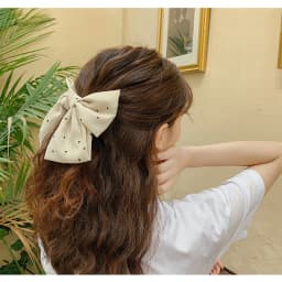 New Fashion Small Dot Floral Barrettes Bow For Women Grils Wild Sweet Three-layer Oversized  Chiffon Hairpin Hair Accessories