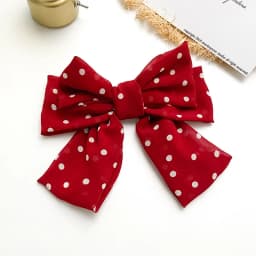 New Fashion Small Dot Floral Barrettes Bow For Women Grils Wild Sweet Three-layer Oversized  Chiffon Hairpin Hair Accessories