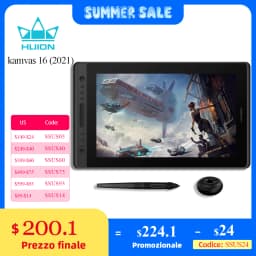 HUION New Arrival Kamvas 16(2021) Graphics Drawing Monitor Battery-free Digital Pen Tablet For Win/MAC And Android 120%s RGB