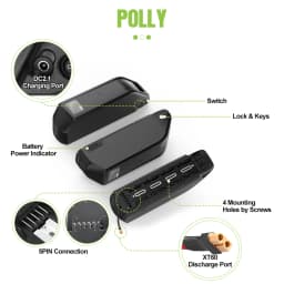EBike Battery 48V 52V 36V Hailong 30A BMS Electric Bicycle Downtube Lithium Battery Pack For 1500W 1000W 750W 500W 250W Motor