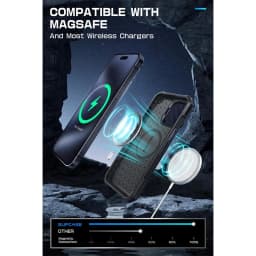 SUPCASE For iPhone 15 Pro Case 6.1 inch 2023 UB Mag XT Full Body Rugged Case with Camera Cover & Built-in Kickstand