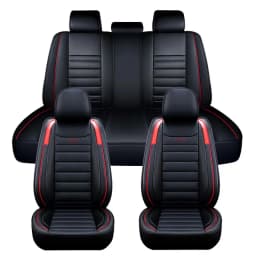 For 1 SEAT/5 SEAT Car Seat Covers Pu Leather Seats Cover Full Set Seat Cushion Cover Front Rear Seat Cover Universal SUV Trucks