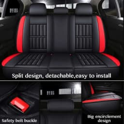For 1 SEAT/5 SEAT Car Seat Covers Pu Leather Seats Cover Full Set Seat Cushion Cover Front Rear Seat Cover Universal SUV Trucks
