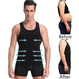 Men Slimming Body Shaper Abdomen Belly Control Shapewear Vest Modeling Underwear Waist Trainer Cincher Corrective Posture Corset