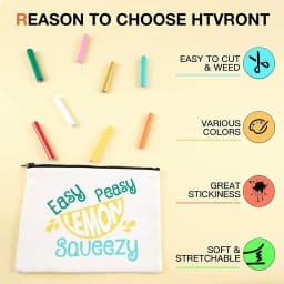 HTVRONT 8/14pcs 12X3ft Multi-Color PU Heat Transfer Vinyl Roll for T-shirt Printing DIY Iron on HTV Film Christmas Gift