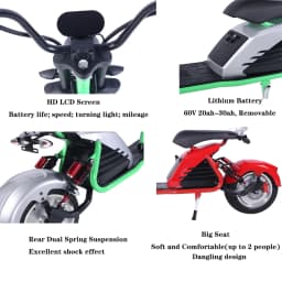 Adult Electric Motorcycle 3000W Motor Max Speed 70 KM/H 18 Inch Fat Tire 60V30AH Mileage 60-80KM 2 Wheel E Scooter