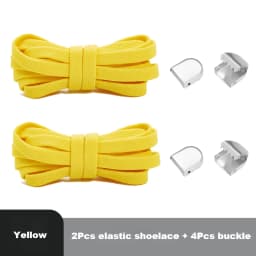 1Pair No tie Shoelaces for Shoes New 8MM Flat Elastic laces Sneakers Kids Adult Quick Shoelace without ties Shoe Accessories