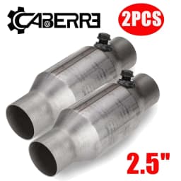 Universal 2.5" Inlet/Outlet 400 cell Weld-On Catalytic Converter 11" Length Stainless Steel High-Flow Performance