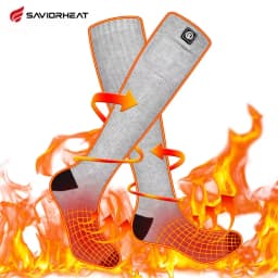 Savior Heat Battery Electric Heated Socks For Men Winter Warm Outdoor Sports Rechargeable Thermal Socks Foot Women For Cycling