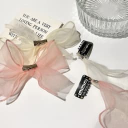 Sweet Hairclips Mesh Hairband Female Pure Desire Super Fairy Braided Hair Bow Hairpin Korean Streamer Headdress Hair Accessories