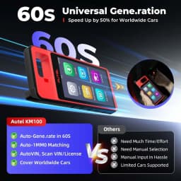 Autel MaxiIM KM100 Key Fob Programming Immobilizer Tool 2PCS Autel IKEY for 60s Key Generation OBD IMMO Key Learning PK KM100X
