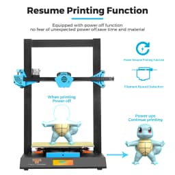 Twotrees Blu-5 Bluer Plus l3D Printer Kit I3 Mega Upgrade PEI Magnetic Build Plate Large Size Metal Frame BL Touch Screen