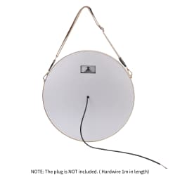 Frame Round Mirror,Round Bathroom Mirror with Light,Wall Mounted Lighted Vanity Mirror, Anti-Fog & Dimmable Touch Switch