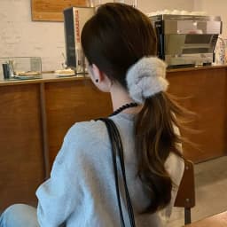 New Winter Plush Scrunchies Women Girl Imitation Mink Elastic Hair Rubber Bands Accessories Tie Hair Ring Holder Headdress