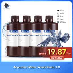 Anycubic Water-Wash Resin 3D Printers Resin Water-Washable 365-405nm for LCD DLP Photon M3 Plus Max 7K Mono 6K Printing