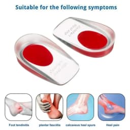 Silicone Gel Orthopedic Insole for Feet Spurs Pain Foot Shoe Insoles Height Increasing Shoe Pads Shock Absorbing Shoe Sole 1Pair