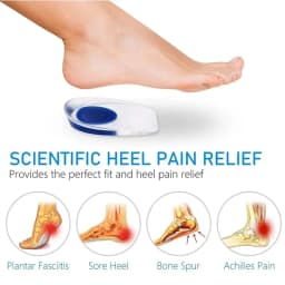 Silicone Gel Orthopedic Insole for Feet Spurs Pain Foot Shoe Insoles Height Increasing Shoe Pads Shock Absorbing Shoe Sole 1Pair