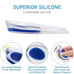 Silicone Gel Orthopedic Insole for Feet Spurs Pain Foot Shoe Insoles Height Increasing Shoe Pads Shock Absorbing Shoe Sole 1Pair