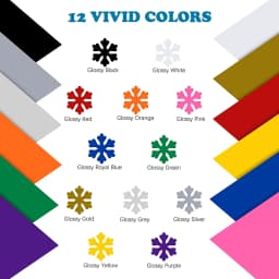 12/8 Pack HTVRONT 12inX5ft Multi Color Permanent Adhesive Vinyl Rolls for Cricut Craft DIY Cup Glass Phone Case Home Decor Gift