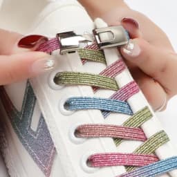 New Cross Lock Shoelaces Without ties Rainbow Elastic Laces Sneakers Kids Adult No Tie Shoe laces 8MM Width Flat Boots Shoelace