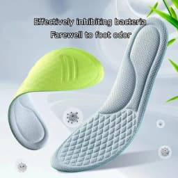 1Pair Plantar Fasciitis Orthopedic Insoles Arch Support Insole for Feet Memory Foam Non Slip Shoe Pads Deodorising Shoes Sole
