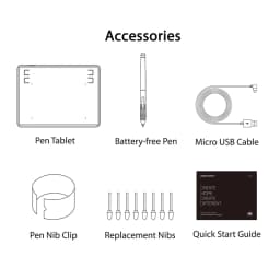 HUION H430P Digital Tablets Graphics Drawing Pen Tablet OSU Game Tablet with Battery-Free Pen for Android Handy/Win/Mac