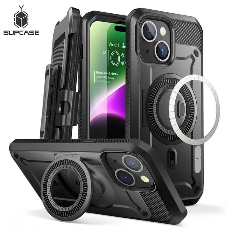 SUPCASE for iPhone 15/14/13 Case 6.1 inch 2023 UB Pro Mag Full Body Rugged Case Cover with Built-in Screen Protector